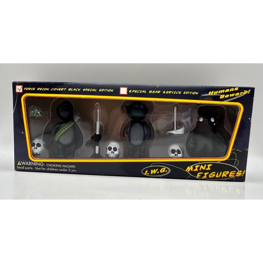 New Open Box IWG Mini Figs Force Recon Covert Black Special Edition Figures